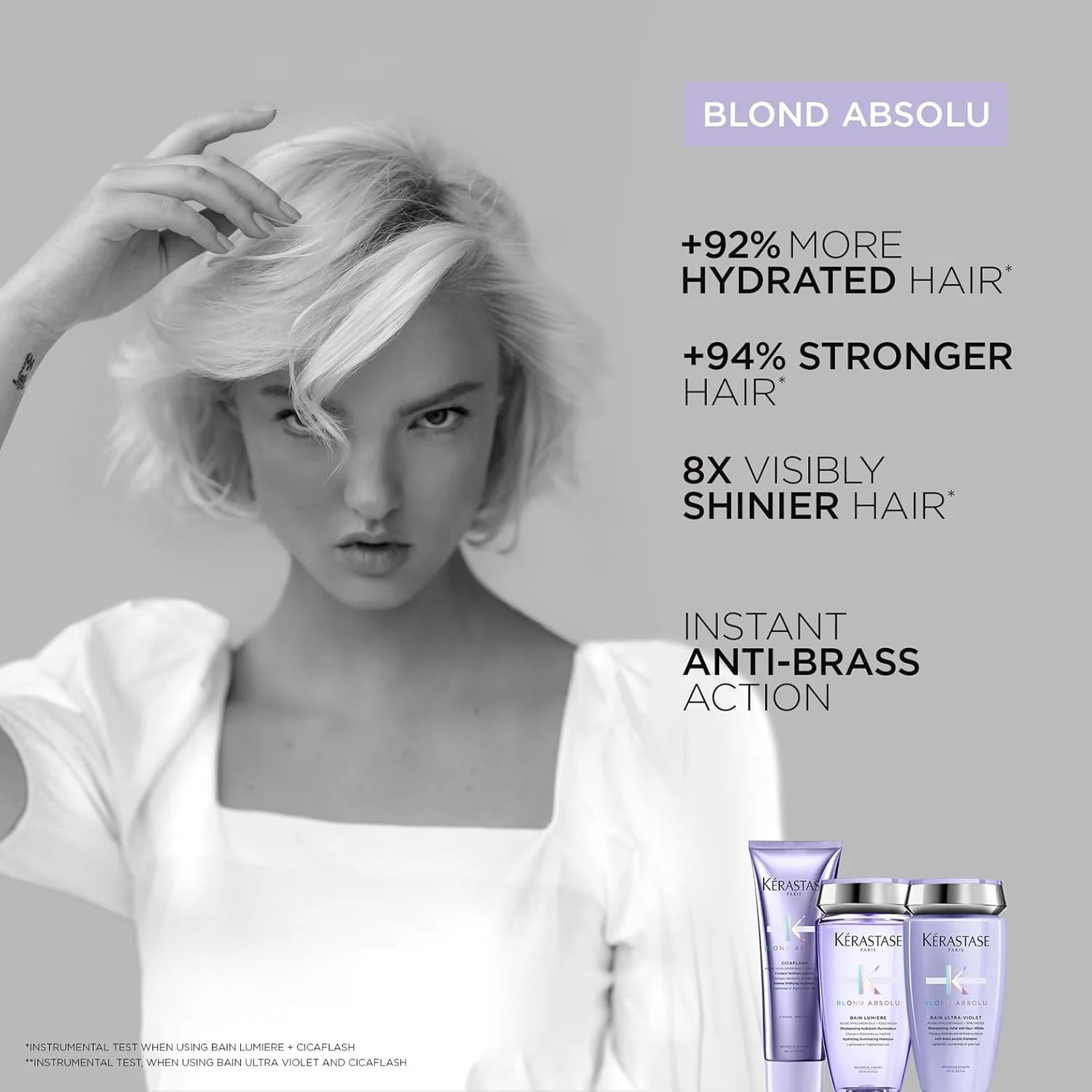Kérastase Blond Absolu Hair Routine Shampoo, Conditioner and Treatment Trio for Lightened or Highlighted Hair - Image 3