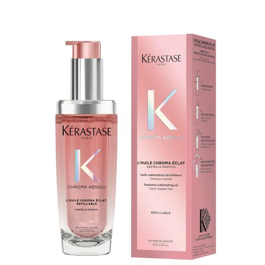 Kérastase Chroma Absolu L'huile Chroma Éclat Refillable Hair Oil, For Colour-Treated Hair 75ml - Image 2