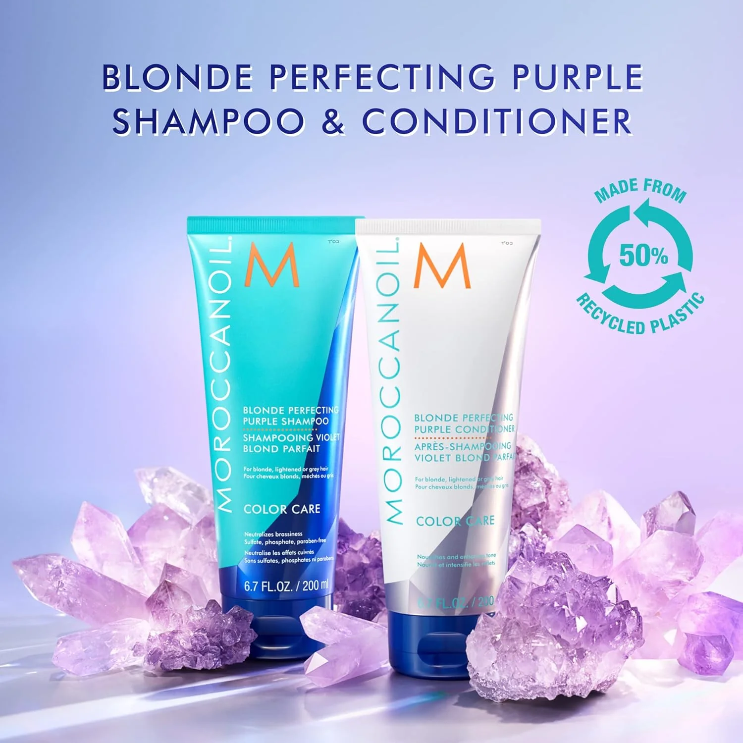 Moroccanoil Blonde Perfecting Shampoo 200ml - Image 6