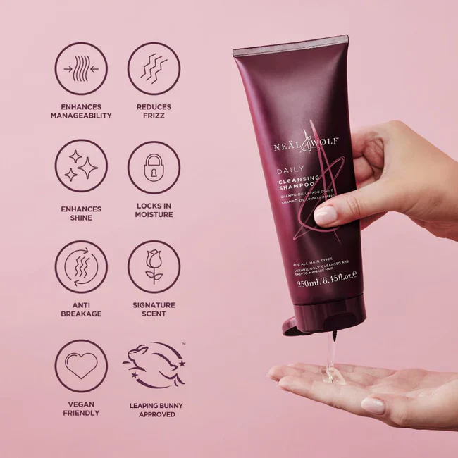 Neal & Wolf Daily Cleansing Sulfate Free Shampoo 250ml - Image 3