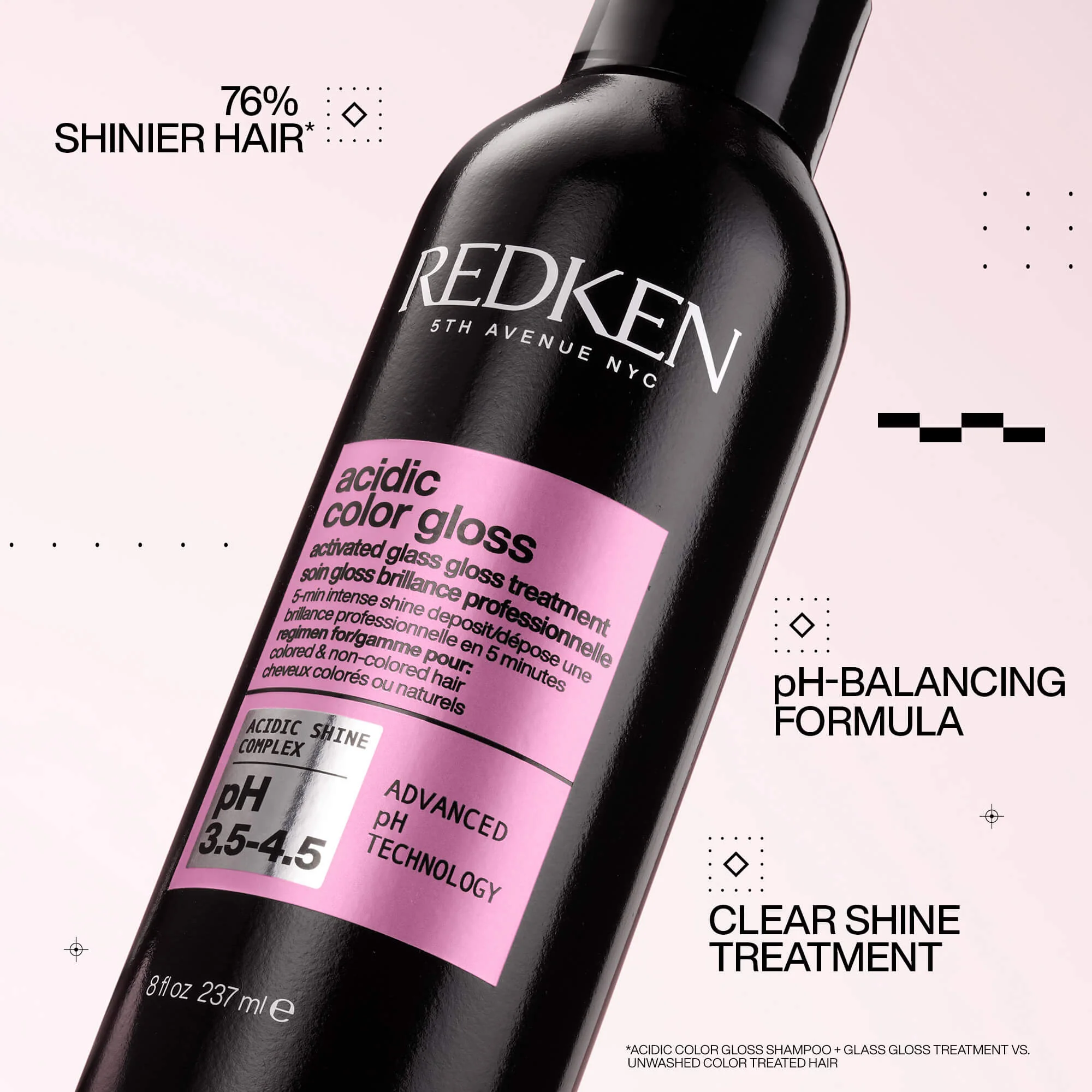 Redken Acidic Color Gloss Activated Glass Gloss Treatment for Glass-Like Shine 237ml - Image 5