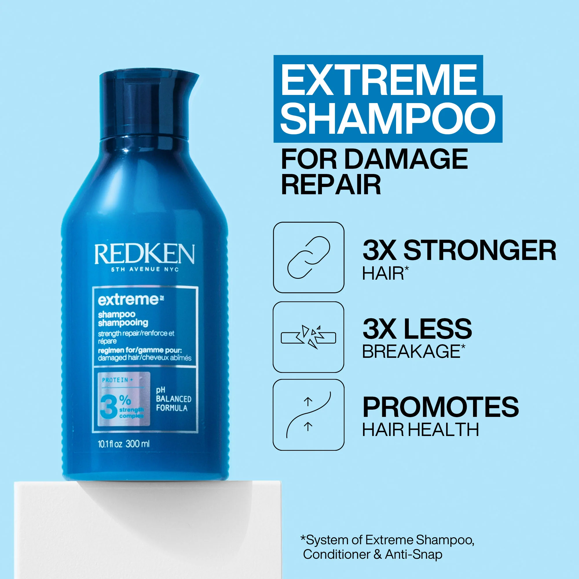 Redken Extreme Shampoo, Conditioner & Anti-Snap Bundle - Image 2