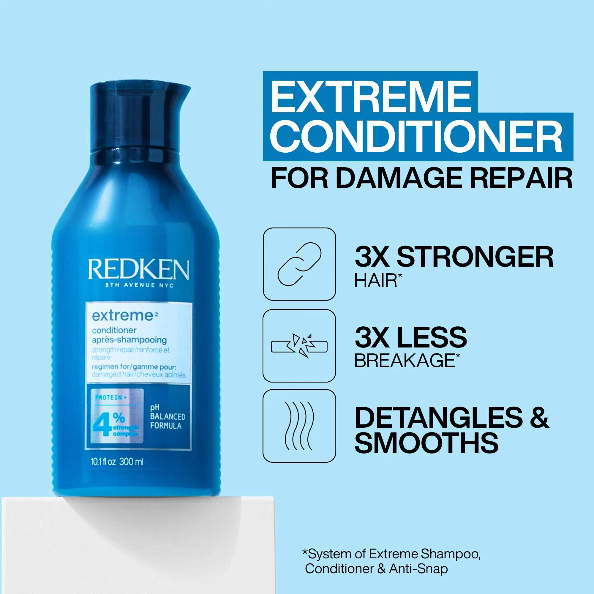 Redken Extreme Shampoo, Conditioner & Anti-Snap Bundle - Image 4