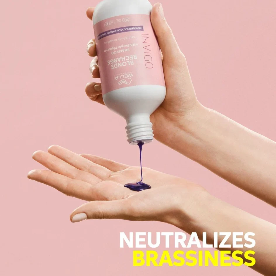Wella Invigo Blonde Recharge Colour Refreshing Shampoo 300ml - Image 2